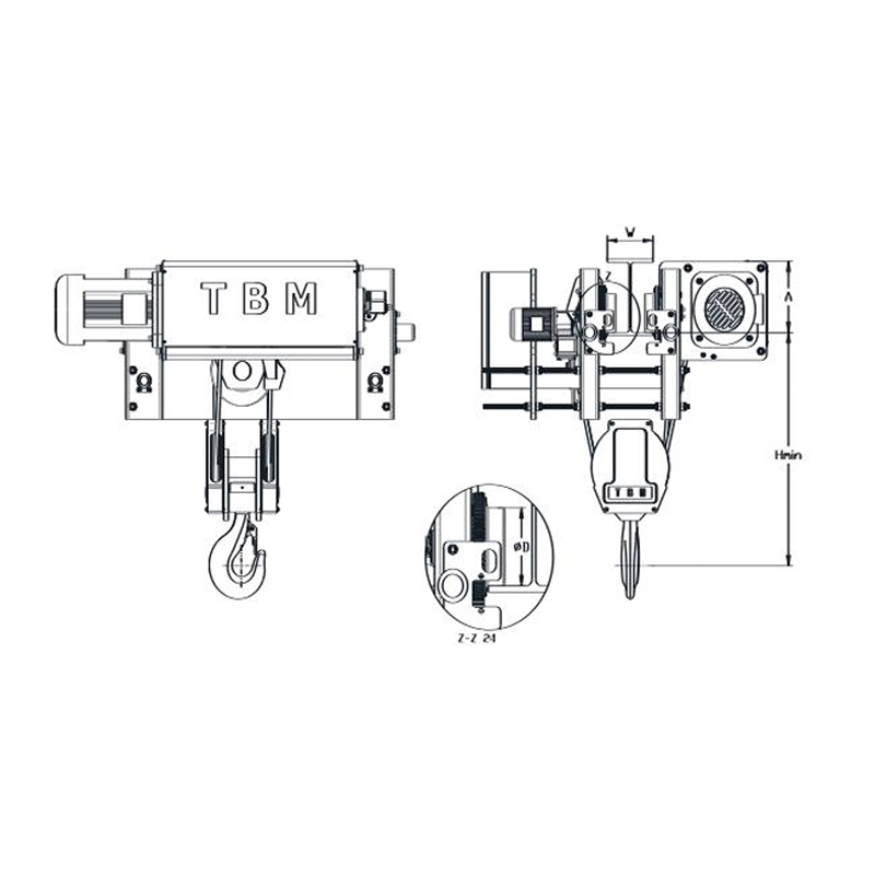 SHA7 低頭間ワイヤロープホイスト
